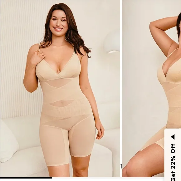Cupshe Bare Comfort Nude Shapewear Bodysuit - Picture 4 of 6